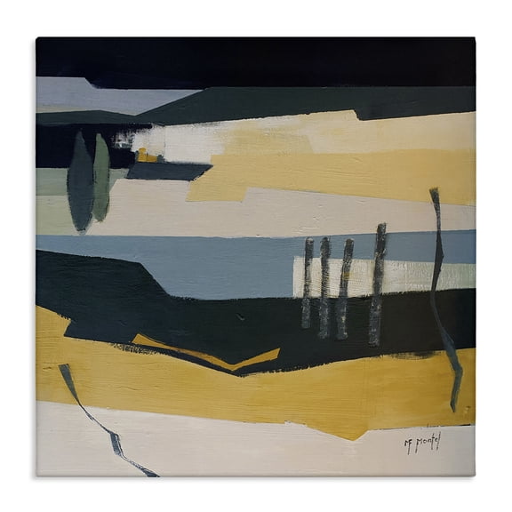 Stupell Industries Modern Sometimes Obvious Montel Abstract Landscape Lake Canvas Art, 17 x 17, by Fanou Montel