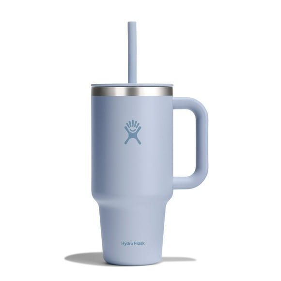 Vaso Hydro Flask Travel 946 ml con asa, tapa y color azul pajizo