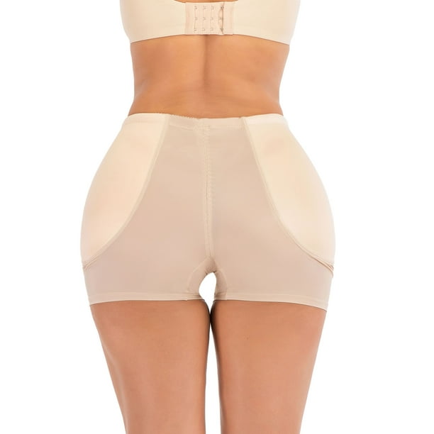 Women's Butt Lifter Hip Enhance Panties Butt and Hip Enhancer Underwear,2  Hips Pads Body Shaper Seamless Fake Briefs Shorts/Beige Plus Size M-3XL 