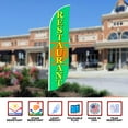thumbnail image 4 of Restaurant Sign feather flag for Outdoor by Mavis Print | 11.5 FEET Long Polyester Outdoor Banner Flag for Easy Hang | HD Print Swooper I Flag Only for Food Advertising | Made in USA I Flag Only, 4 of 5