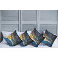 thumbnail image 6 of Ambesonne African Throw Pillow Cover 4 Pack, Tiger Striped in City, 18", Orange Blue, 6 of 6
