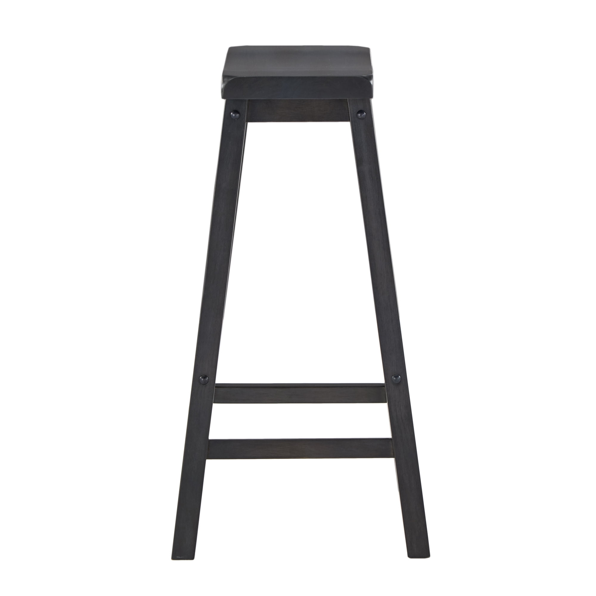 Weston Home Ashby Saddle Seat 29-inch Bar Height Backless Stools, Set of 2, Antique Dark Denim