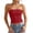 Red, variant on Women's Strapless Bandeau Crop Top Double Lined Tube Top for Women Slim Fitted Stretchy Casual Short Camisole Royal Blue L