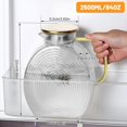 thumbnail image 2 of fafa-Glass Pitcher with Lid and Spout, 2.5 Liter 84oz Hot and Cold Water Carafe, Borosilicate Glass Water Container, Large Iced Tea Jug for Fridge, Water Jug for Coffee, Tea, Juice and Beverage, 2 of 4