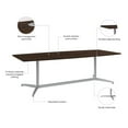 thumbnail image 4 of Bush Business Furniture 96W x 42D Boat Shaped Conference Table in Black Walnut, 4 of 6