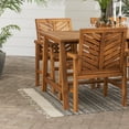 thumbnail image 2 of Solid Acacia Wood 5-Piece Chevron Dining Set in Brown, 2 of 5