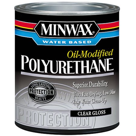 Minwax Water-Based, Oil-Modified Polyurethane Finish, 1 Qt,