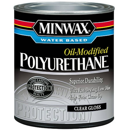 Minwax Water-Based, Oil-Modified Polyurethane Finish, 1 Qt,