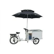 Mobility4less Unisex Electric Ice Cream Tricycle, White