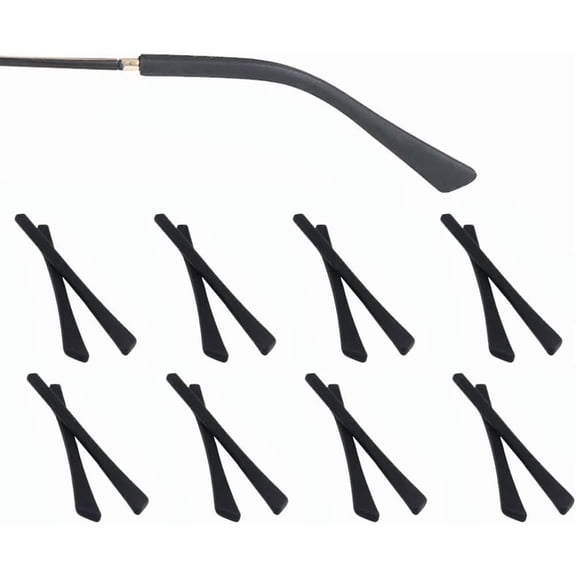 8 Pairs Silicone Eyeglass Ear Covers Anti-slip Wear-resistant Temple Sleeves Comfort Wear
