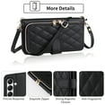 thumbnail image 4 of Furiet Wallet Case for Samsung Galaxy A54 5G with Wrist Strap, Crossbody Shoulder Strap, 9+ Card Slots Zipper Purse, Luxury PU Leather Stand Cell Phone Cover for A 54 54A SM A546U 2023 Women Black, 4 of 8