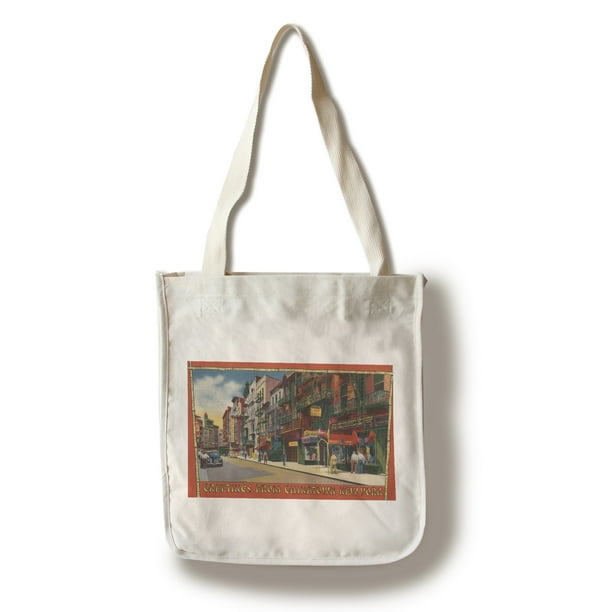 New York, NY Greetings From Chinatown NYC (100 Cotton Tote Bag