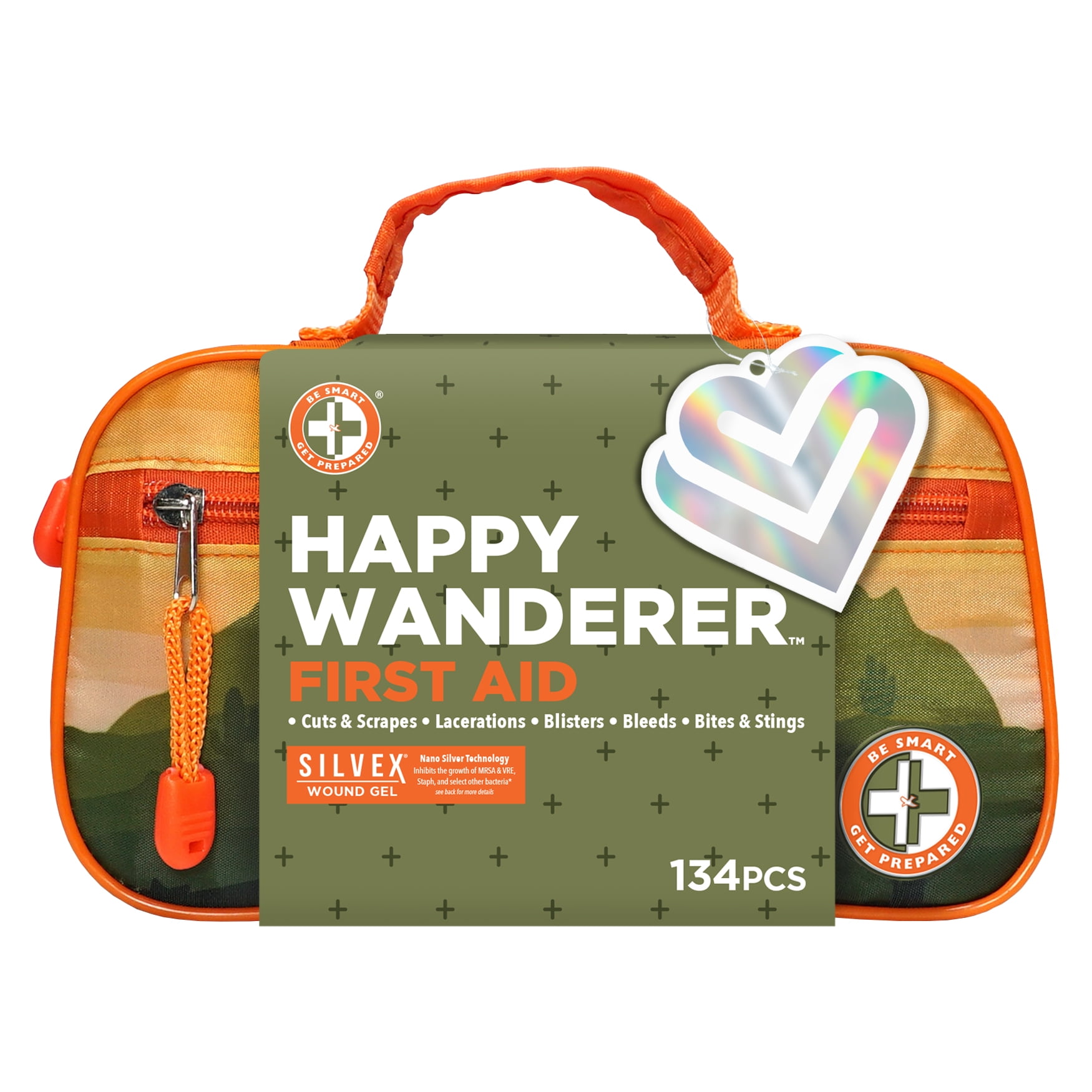 Be Smart Get Prepared Outdoor First Aid - Happy Wanderer, 134 Piece