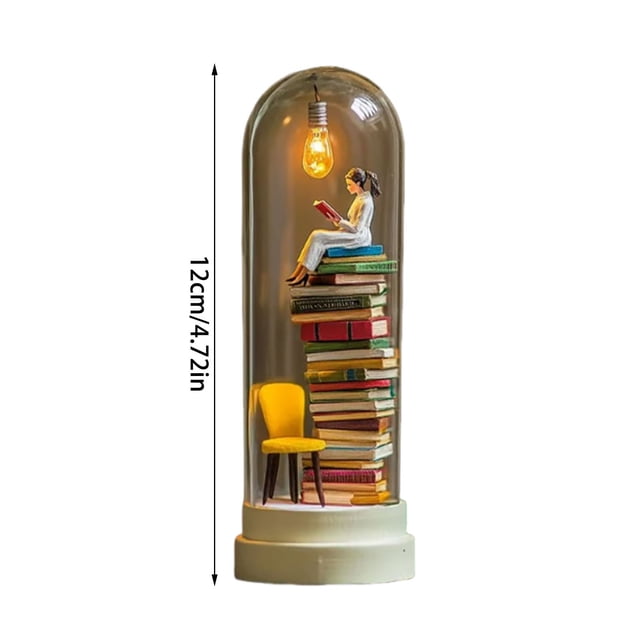 Luzes Led para la Escultura de los Entusiastas de la Luz Nocturna Del Dormitorio Mini Libro con Mini Libros Y Accesorios de Luz Led