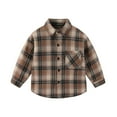 thumbnail image 1 of Boys Plaid Button Down Shirts Long Sleeve Cotton Spring Fall Shirt Casual Tops, 1 of 3