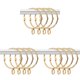 thumbnail image 1 of 90 piezas de anillos de cortina dorados que se pueden abrir y cerrar, de metal, resistentes al óxido, con pasadores de gancho (1,5 pulgadas), 1 of 7