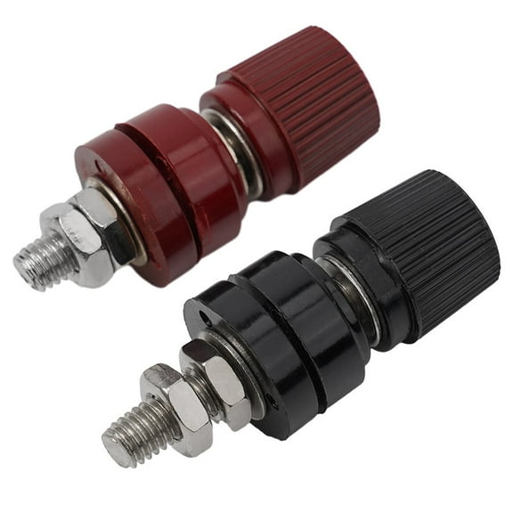2Pcs 3/8" Copper Battery Post Connector Remote Battery Post Terminal Block Kit M6