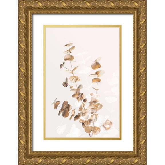 Artographie Studio 13x18 Gold Ornate Wood Framed with Double Matting Museum Art Print Titled - Eucalyptus Creative Gold 03