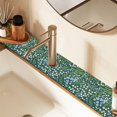 thumbnail image 2 of Yayeee Faucet Mat for Kitchen Sink 30" Diatomite Long Splash Guard Pad, Blue Wildflower Pattern, 2 Pack, 2 of 7