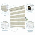 thumbnail image 4 of Keego Cordless Zebra Blinds for Windows 85% Blackout Shades Dual Layer Roller Shades for Home Bedroom Office (Autumn Color, 36"W x 66"H, 4 of 9
