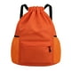 thumbnail image 2 of Mochila Portátil con Cordón Ajustable y Bolsillo Impermeable. Ideal para Gimnasio, Playa, Natación y Otros Deportes. Fabricada En Tela Oxford Naranja. Medidas: 37 X 18 X 48 Cm. Ligera E Impermeable., 2 of 6
