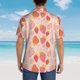 thumbnail image 4 of Balery Strawberry Camisas hawaianas de manga corta para hombre, camisas playeras de corte holgado, camisas de vacaciones con botones,Medium, 4 of 7