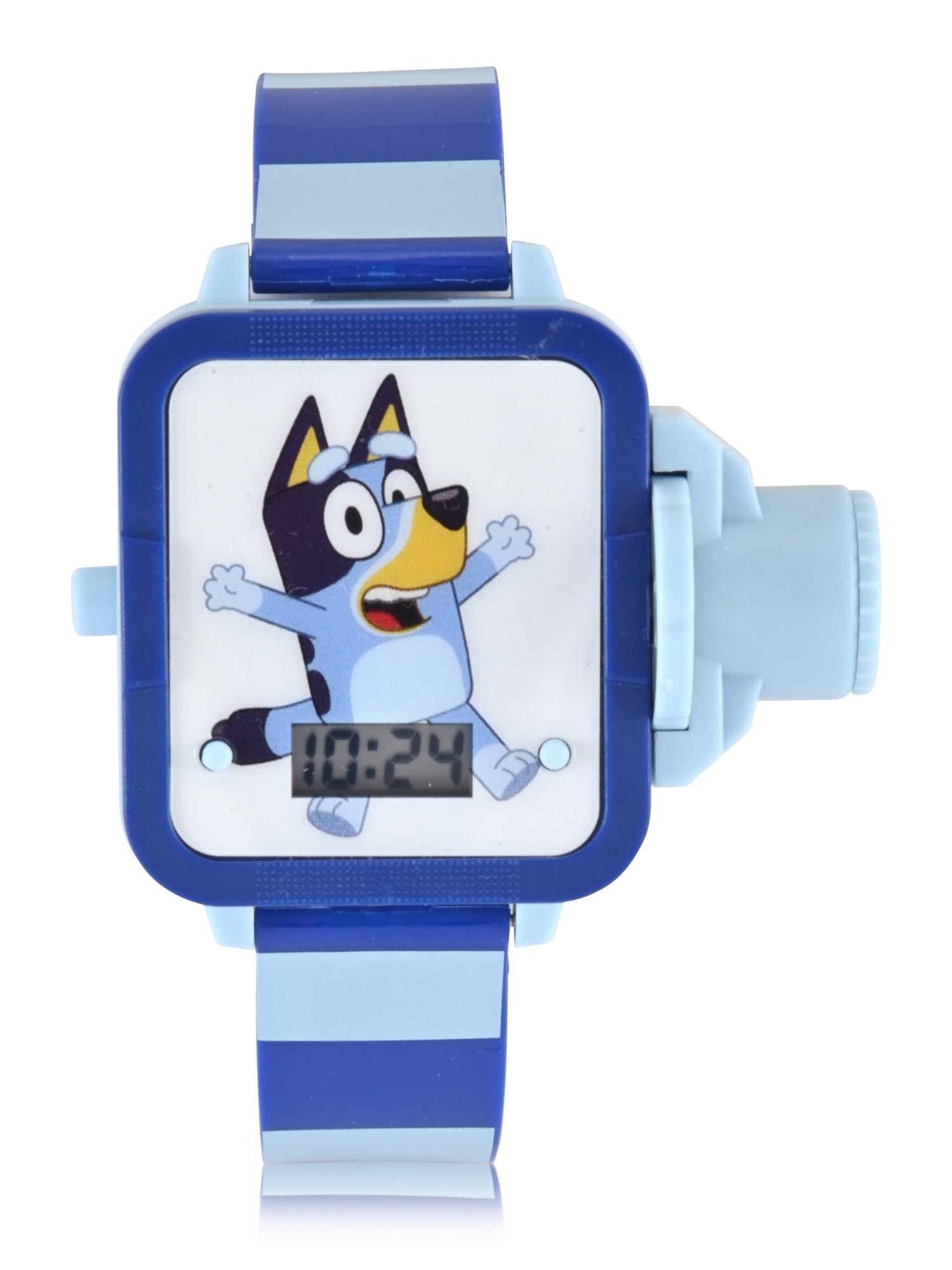 Bluey Unisex Child Blue Jelly Strap LCD Projection Watch, BLY4138WM
