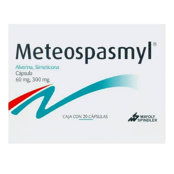 Meteospasmyl Alverina 60 mg, Simeticona 300 mg 20 cápsulas