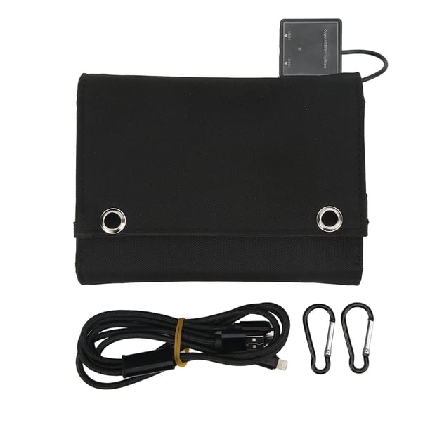 Kit de panel solar V, cargador de teléfono solar plegable con panel solar plegable de 25 W y 5 V con paneles solares Valor inmejorable Jadeshay A
