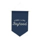thumbnail image 4 of Bandera colgante de pared "Long Live Boyhood", fácil de colgar, decoración de pared triangular Azul, 4 of 9