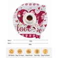 thumbnail image 6 of 13 Inch Round Placemats Set of 6, Happy Valentine's Day Non Slip Heat Insulation PP Table Mats, Love Hearts Romantic Gray Wooden Washable Place Mats for Kitchen Dining Party Table Decor, 6 of 7