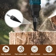 thumbnail image 5 of Keyohome Wood Splitting Drill Bit High Speed Steel Firewood Log Splitter Drill Bit Wood Punch Cone Driver Drill Bit Woodworking Tool with Connecting Rod for Electric Drill Power Tool, 5 of 12