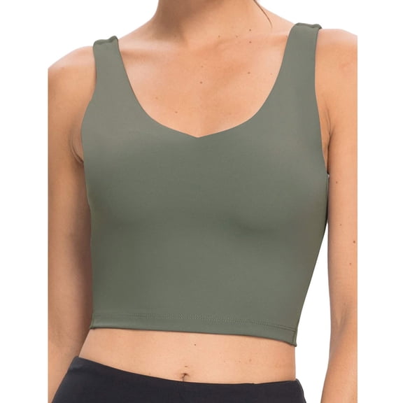 asdoklhq Sports Bras for Women Plus Size, Women Sleeveless Vest Ladies Chest pad movement Short Tank Tops