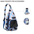 thumbnail image 2 of Designer Sling Backpack - High Fashion Artistic Pattern Shoulder Bag, Lightweight for Travel & Shopping, 2 of 4
