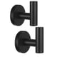 thumbnail image 1 of Matte Black Round Coat Hook 2 Pack, Stainless Steel Bathroom Towel Hook, Wall Mounted, Towel Robe Clothes Cabinet Closet Hook, 1 of 5