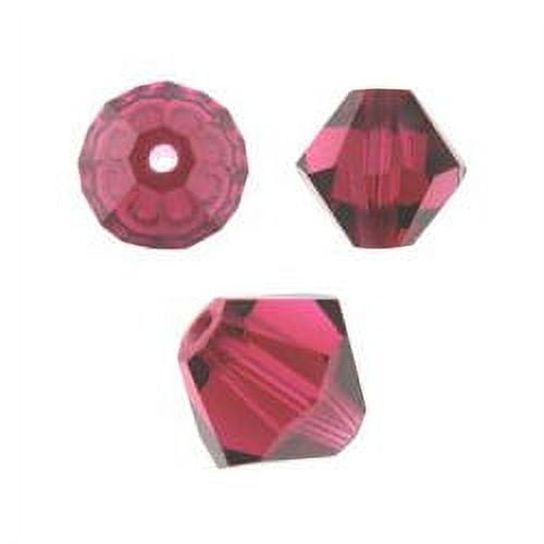 Swarovski Bicone Crystal Beads Item #5328/#5301 Ruby Color 4mm Size - 72 Pieces