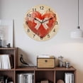 thumbnail image 3 of Wall Clock 14 inch Retro Style Battery Operated Clocks Silent Non-Ticking Wallclock Love Lace Bow Round Decorative Wall Clocks for Home Office School, 3 of 8