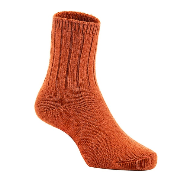 2 Pairs Children's Durable, Stretchable, Thick & Warm Wool Crew Socks. Perfect as Winter Snow Sock and All Seasons FS01 LA Size 4Y-6YBrown