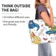 thumbnail image 2 of Balery Dinosaur Bolsa Tote Estilo Estético con Cremalleras, Bolsa de Hombro, Bolsa de Compras Grande y Plegable, 2 of 8