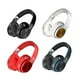 thumbnail image 2 of Sidaley Auriculares compatibles con Bluetooth, altavoz plegable de 40mm, tarjeta de memoria, auriculares HiFi, auriculares recargables con Cables de audio/vídeo Blanco, 2 of 6