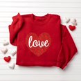 thumbnail image 2 of Erwazi Valentines Shirts for Women Love Heart Cute Graphic Valentines Day Sweatshirts Long Sleeve Crew Neck Holiday Tops, 2 of 4