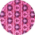 thumbnail image 1 of Ahgly Company Indoor Round Oriental Pink Modern Area Rugs, 7' Round, 1 of 4