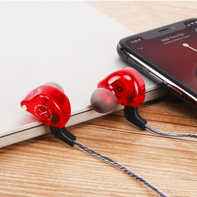 UrbanX iX2 Pro Dynamic Hybrid Dual Driver in Ear Musicians Earphones With Mic Tangle Free Cable in Ear Earbuds Headphones For Oppo K1 Walmart