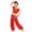 Red, variant on Kids Arabian Belly Dance Costume Set Puff Sleeve Crop Top and Flowy Chiffon Harem Pants Outfits for Stage Performances (2-3T,Sky Blue)