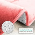 thumbnail image 3 of Soft Memory Foam Bath Mat Luxurious Absorbent Non Slip Bathroom Shower Rug 17" x 24" Coral, 3 of 5