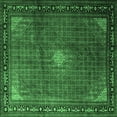 thumbnail image 1 of Ahgly Company Indoor Square Medallion Emerald Green Traditional Area Rugs, 6' Square, 1 of 4