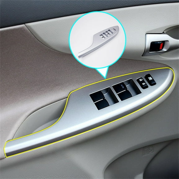 Phyun 4Pcs Door Window Switch Trim Cover Bezel Panel For Toyota Corolla 2010-2013 Lhd