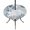 Lake blue, gray, variant on Round Outdoor Tablecloth with Umbrella Hole and Zipper, Light Blue Coastal Tablecloth with Elastic Waterproof, Grey Beige Coral Starfish Nautical Patio Table Covers for 45" - 54" Picnic Pool Tables