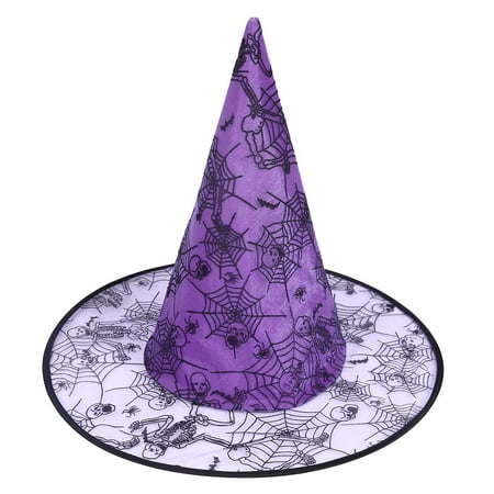 HDE Witch Hat Halloween Costume Cosplay Wicked Witch Accessory Adult One Size (Purple)