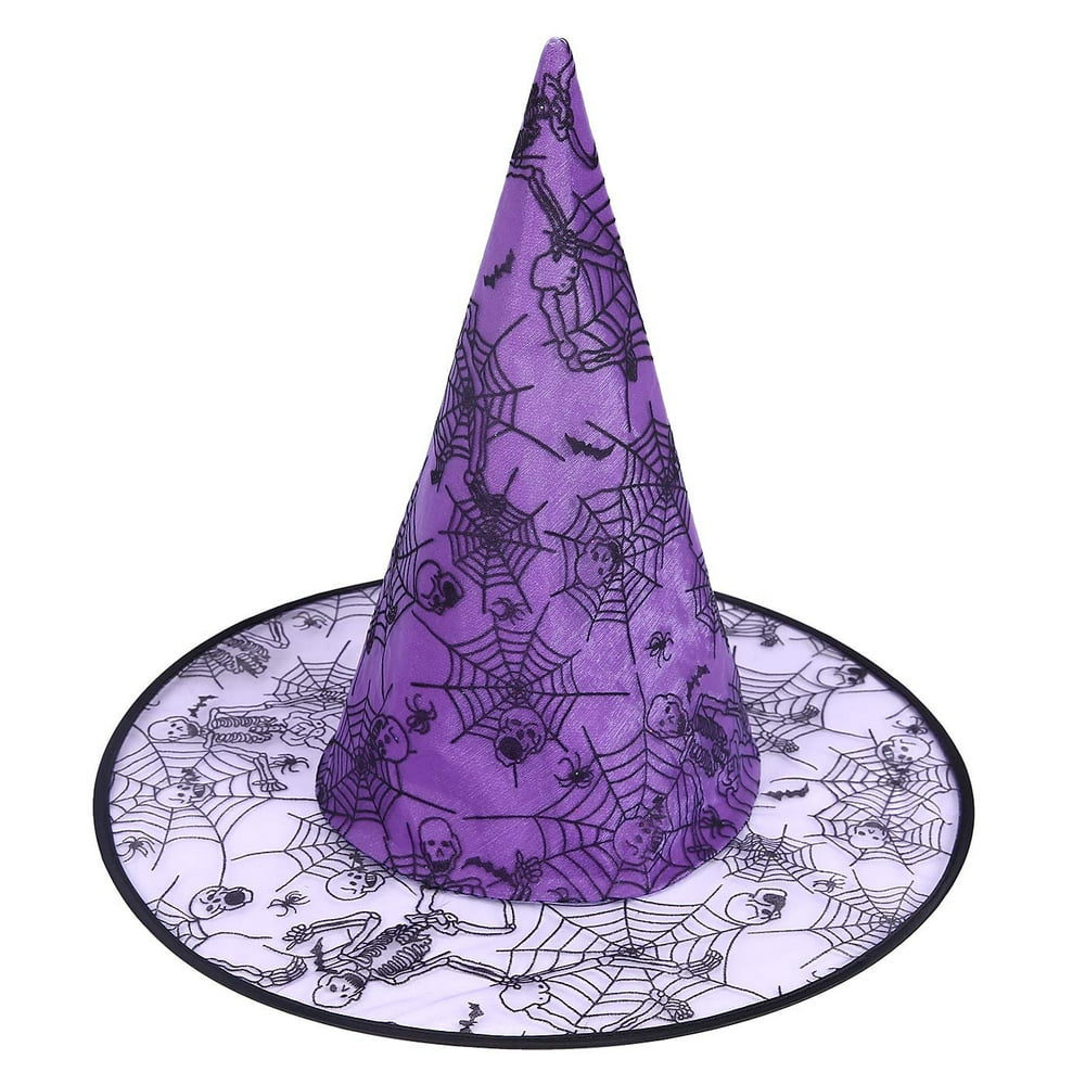 Hde Witch Hat Halloween Costume Cosplay Wicked Witch Accessory Adult One Size Purple Walmart 